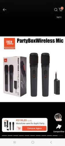 Microfone sem fio Jbl novo original 