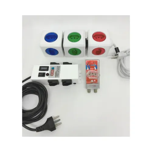 Kit Extensões de Tomada: PowerCube ELG + Filtro de Linha Emplac + Protetor Coaxial Clamper