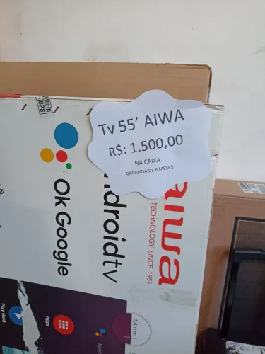 Tv Aiwa 55 na caixa