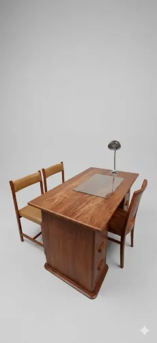 Escrivaninha madeira maciça alta marcenaria