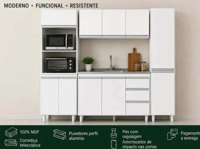 Cozinha 100% MDF completa / NOVO / entregamos