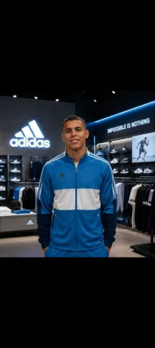 Jaqueta Esportiva Masculina Adidas Azul e Branca - Nova - Original - Tamanho G