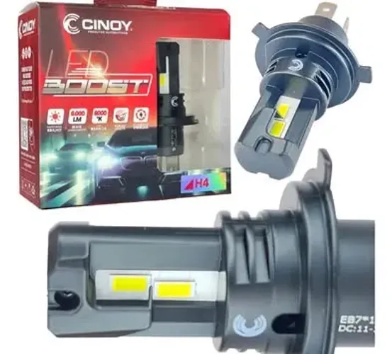 Kit LED H4 Cinoy Boost + Pingo T10 - 6000K | Alto Brilho