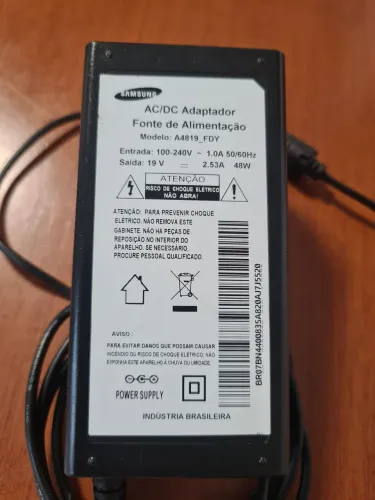 AC/DC Adptador fonte de alimentação SAMSUNG