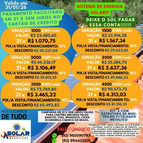 Sistema de energia solar