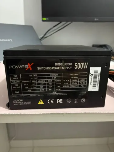 Fonte PowerX PX500 500W + Cabo de Energia