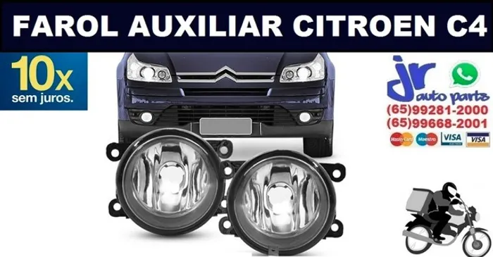 Par Farol De Milha Citroën C4 Pallas (Reposição) Auxiliar Neblina