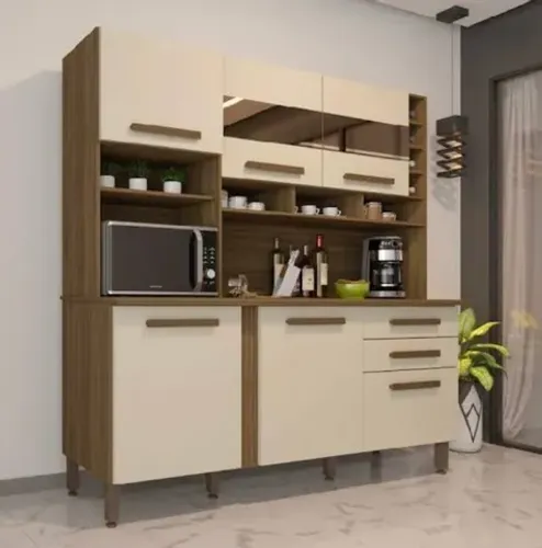 Armario de Cozinha Espelhado 5 Portas Super Linda Fazemos Entrega