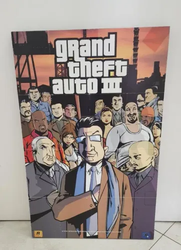 Quadro Gamer Poster original do jogo Grand Theft Auto III
