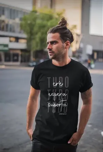Camisas masculinas cristã diversas estampas