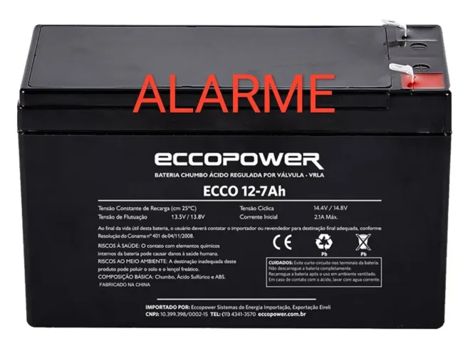 Bateria 12v 7Ah Alarme CFTV e cerca elétrica