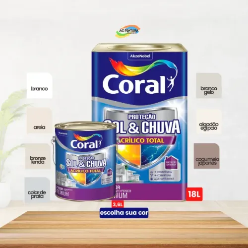 Tinta Coral Sol e Chuva Externo Premium Lata Galão 