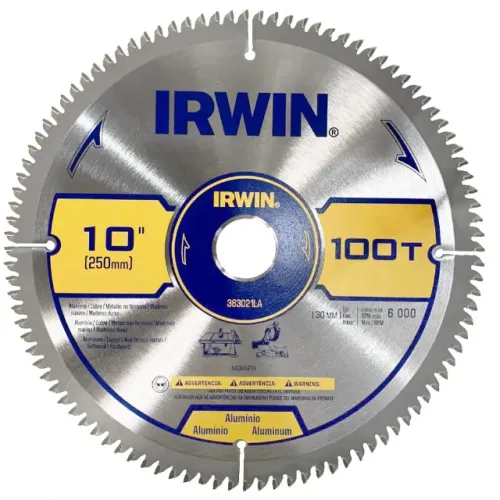 Disco de Serra Circular Multi Corte Aluminio Madeira MDF 10 Polegadas 100 dentes Irwin