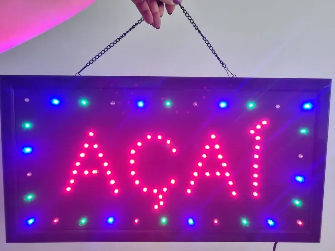 Placa de LED Neon Açaí