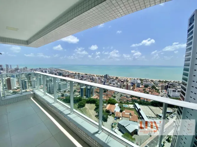 Apartamento com 110 m², 3 quartos no Altiplano, com belíssima vista definitiva para o mar