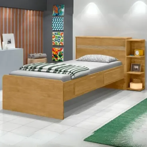 Cama Solteiro Baú Jade