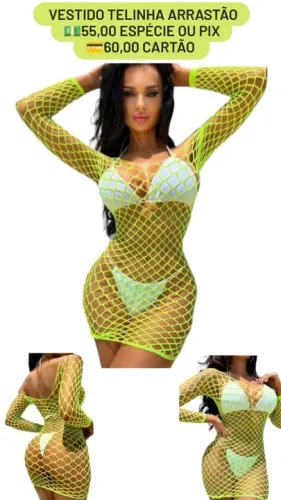 Vestido Telinha Arrastão saída de praia 