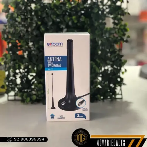 Antena Digital Interna Com Base Magnética 