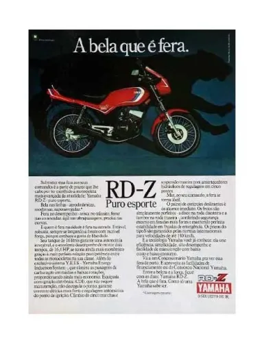 Yamaha RDZ 125 - Propaganda original de revista de época