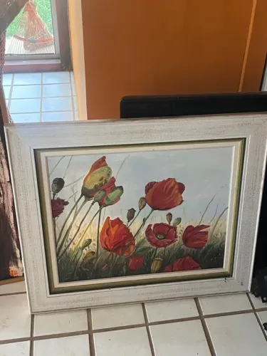Quadro para decorar com imagem de flores