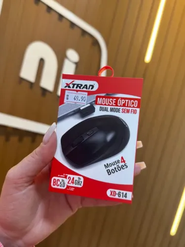 Mouse Óptico Bluetooth / Wireless Sem Fio 4 Botões - XTRAD