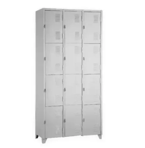 armário guarda volumes para vestiário em aço com 12 portas 