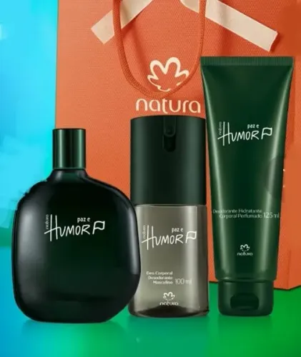 Kit Presente Paz e Humor masculino, natura