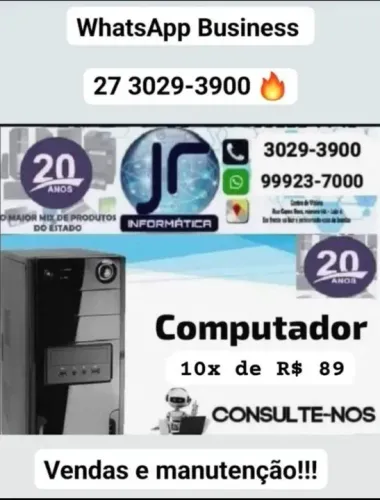 Computador Novo 10x de R$ 89