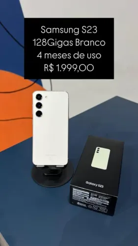 Samsung Galaxy S23 128 Gigas Branco 4 meses de uso | Loja Física |