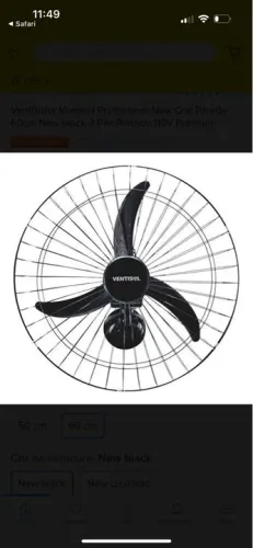 Ventilador de parede 60cm New