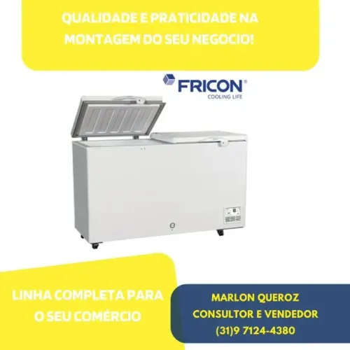 Freezer Horizontal 2 Portas Fricon Tampa Cega
