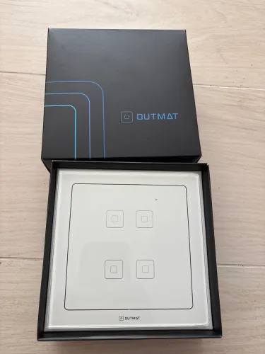 Interruptor Inteligente Outmat Touch Wi-Fi 4X4 Branco Alexa