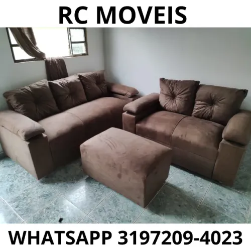 Sofá Sonata 2 e 3 Lugares com Braço Fofão - Conforto e Resistência