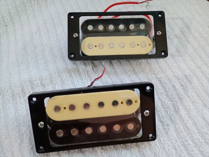 Par de captadores humbucker zebra