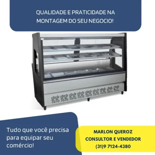 Balcão de Açougue Avícola Luxo 2M Polar Preto