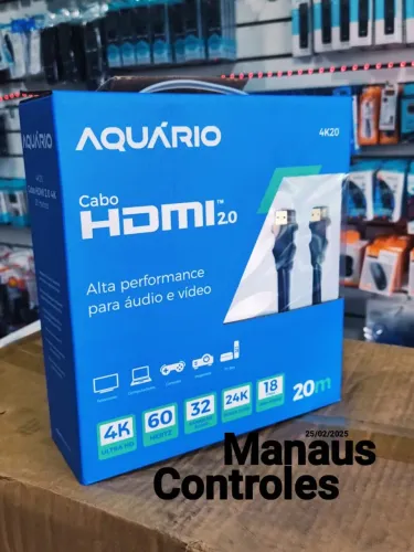 Cabo HDMI 2.0 4K 20 metros ULTRA HD Alta performance