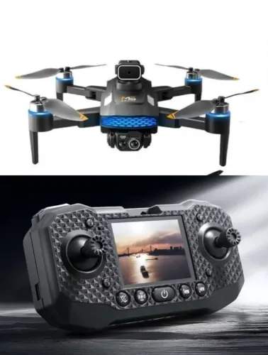 Drone com Tela no Controle e cartão SD de 8 GB. Controle Recarregável.