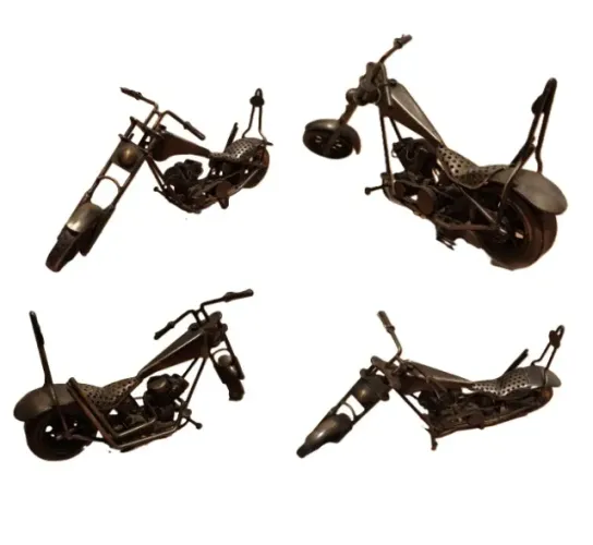Miniatura De Moto Metal/Bronze Artesanal