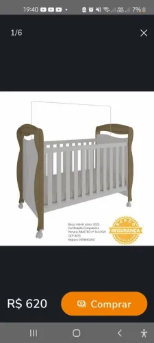 Cama Berço + Colchão