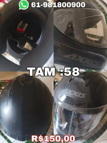 Capacete tamanho 58 R$150,00