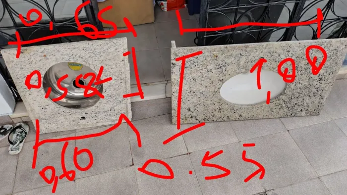 Cuba inox e lavatório 