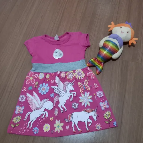 Vestido Infantil Unicórnio
