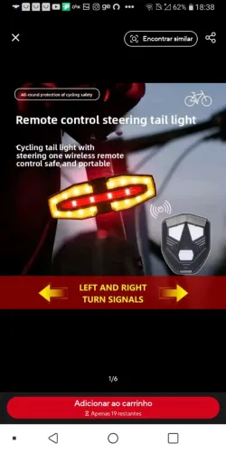 Lanterna traseira de bicicleta