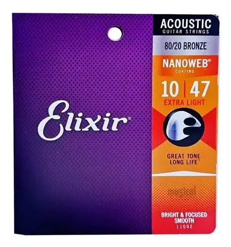 Encordoamento elixir violão 010 extra light