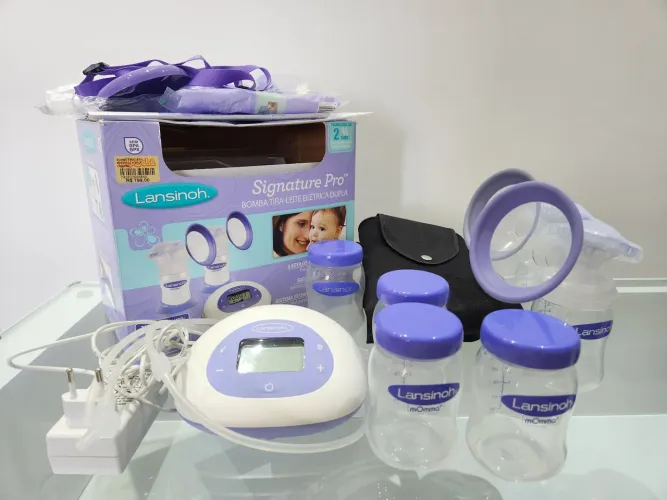Kit Extrator Bomba Tira leite Elétrica Dupla Signature Pro Lansinoh