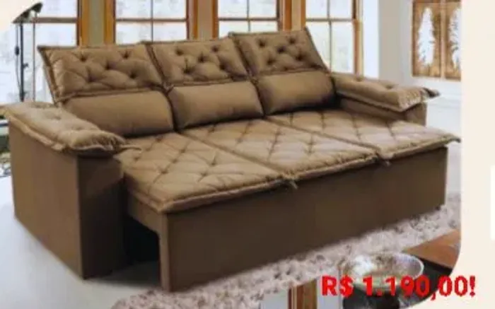 Sofá Retrátil 2 Metros de Largura: TÁ NA QUEIMA!!