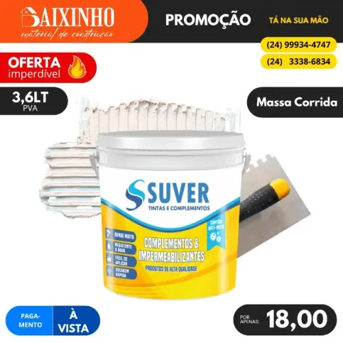 Massa Corrida PVA 3,6LT Suver