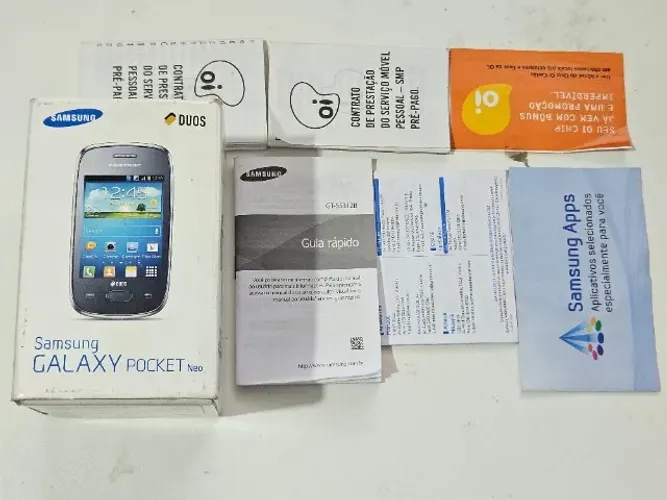 [[[ CAIXA ]]] Smartphone Samsung Galaxy Pocket Neo com manuais 