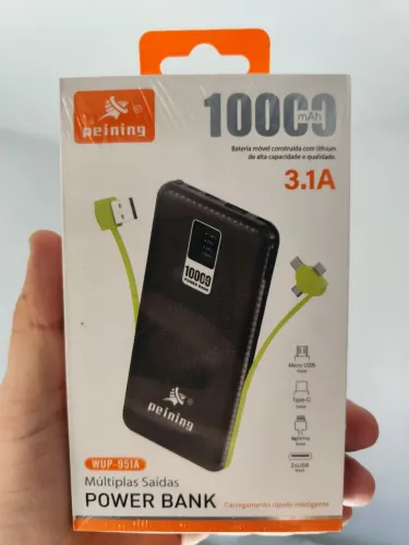 Carregador portátil 10000mAh Peining - Carregamento Rápido e Múltiplas Saídas