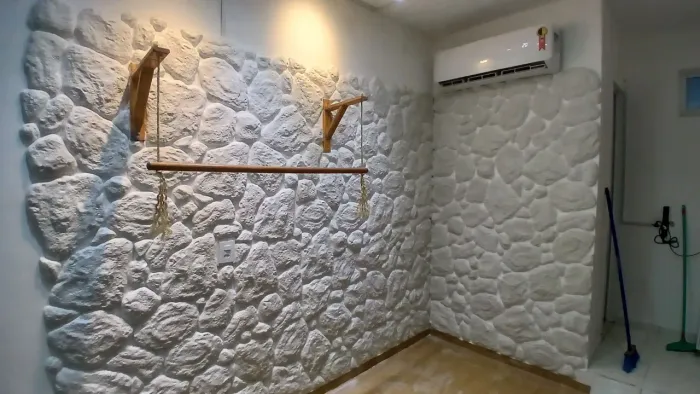 Parede de Pedra em gesso para Decoração